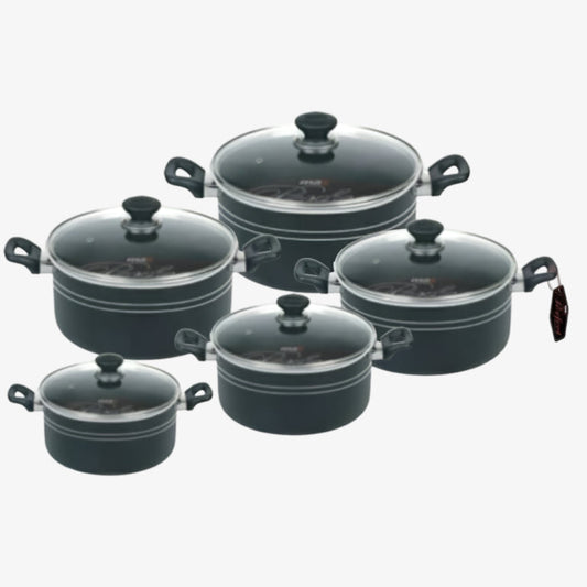 10-Piece Non-Stick Casserole Set with Lids 18-26cm