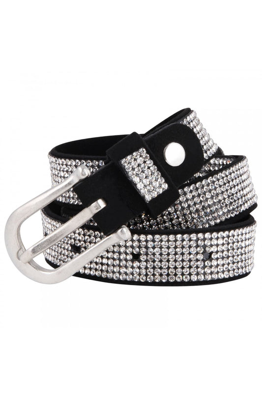 10 Rows Diamante Embellished Waist Hip Buckle Belt