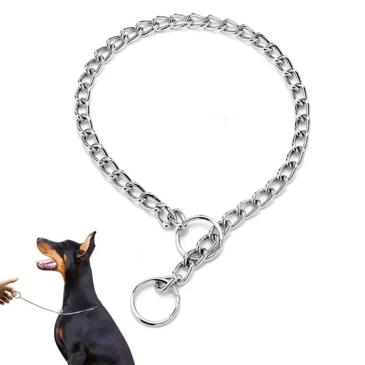 304 Stainless Steel P-Chain Dog Collar Double Circle Training Neck Ring