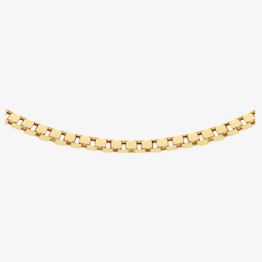 Gold Gilded Box Chain Yellow Necklace