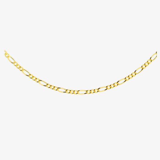 Gold Gilded Figaro Chain Necklace
