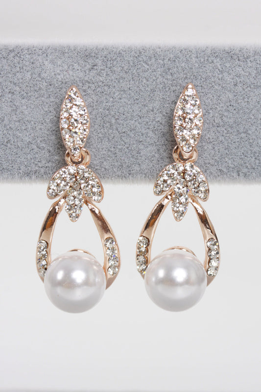 Diamante dangle Pearl Earring Stud for Women