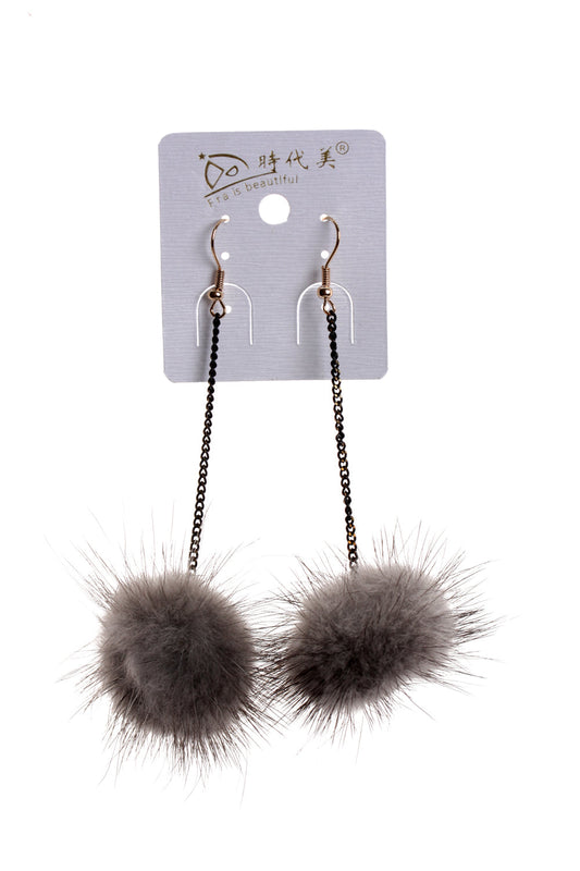Mini Pom Pom Dangling Earring
