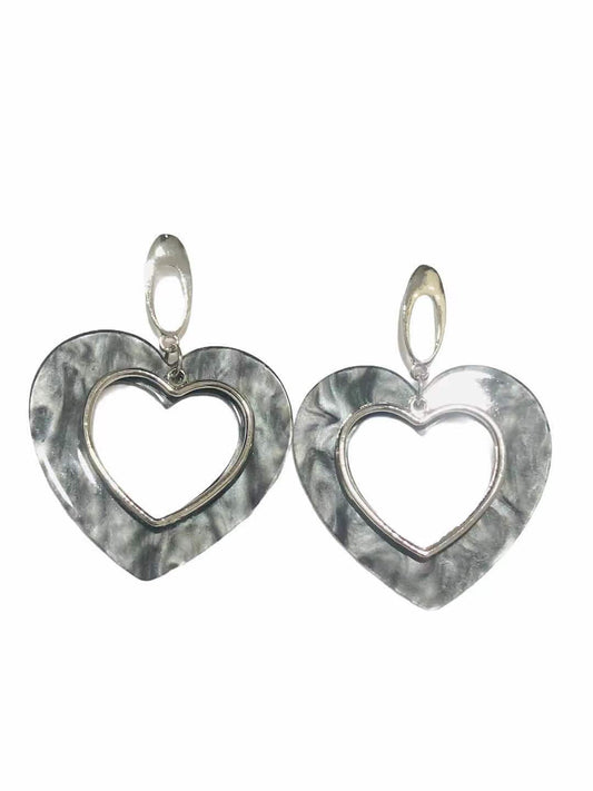 Heart shape Resin look Earrings