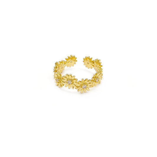 Adjustable Daisy Golden Ring