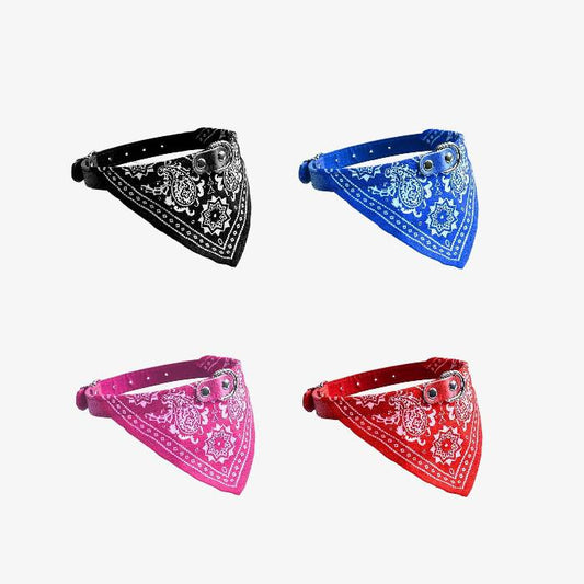 Pet Dog Collar with Triangle Bandana Scarf Medium