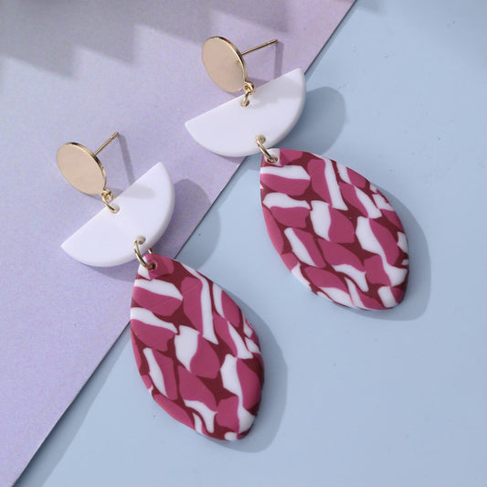 Fish Shape Pink Earrings