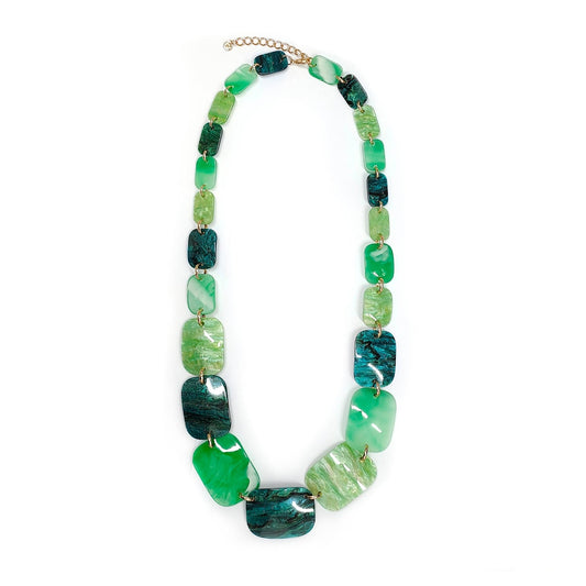 3D Rectangles In A Chain Necklace