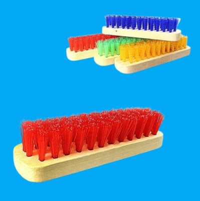 Wooden Hard Bristle Carpet Cleaning Brush – 17.5 cm, Assorted Colors
