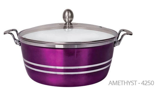 SQ Professional Metallic Die-Cast Stockpot Set – Amethyst Collection (5-Piece)