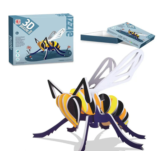 3D Honey Bee Puzzle – DIY Animal Model Kit for Kids (Ages 3+)