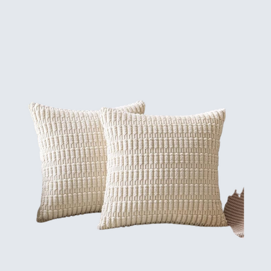 2-Pack Corduroy Cushion Covers in  Cream White