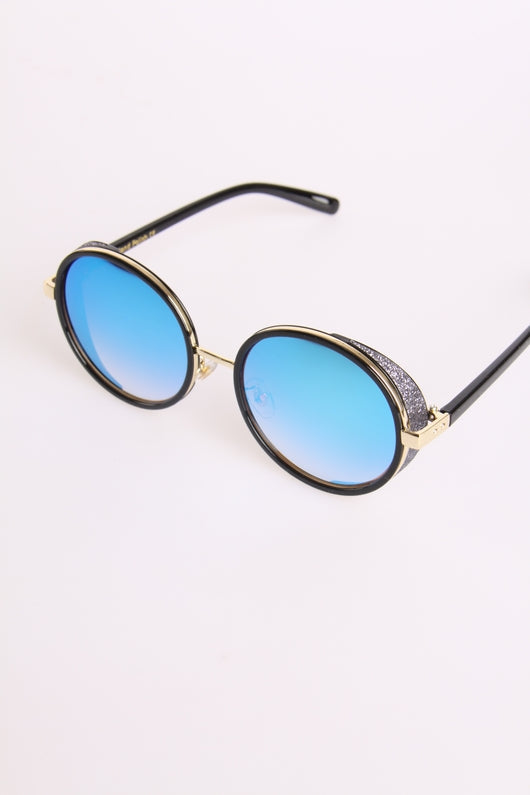 Gliter Edge round leopard arms sunglasses
