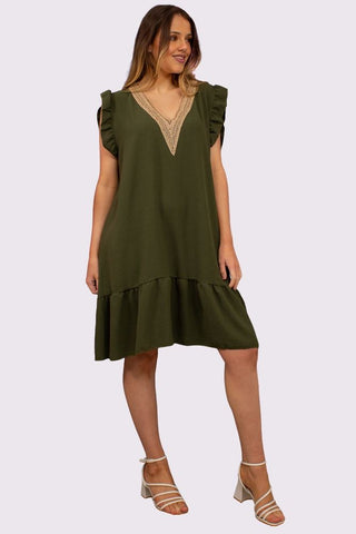 Plain Flared Hem Dress