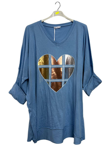 Heart Print Cotton Top