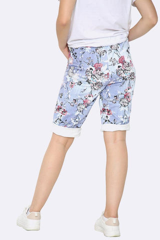 Italian Floral Printed 3/4 Trouser