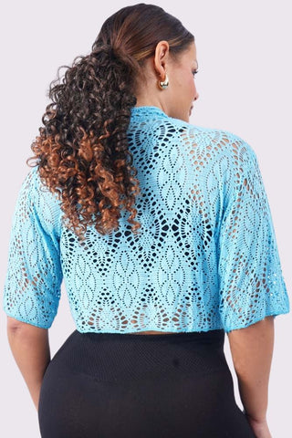 Crochet Floral Pattern Viscose Top