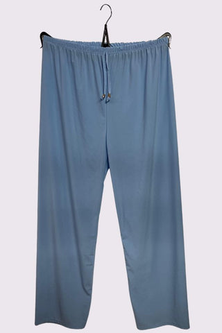 Plain Drawstring Waistband Trousers
