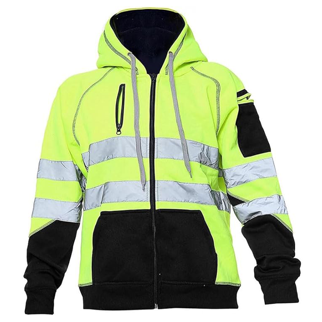 Hi Viz Three Zipper Hoodie