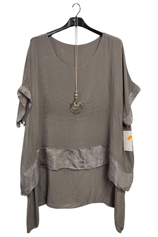 Plain Layered Hem With A Sheer Top