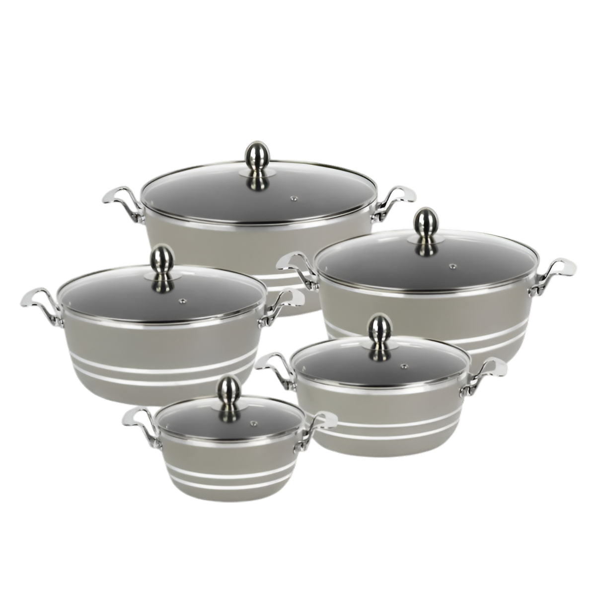 SQ Professional Seramiq Mianra Diecast Stockpot Set of 5 Moonstone