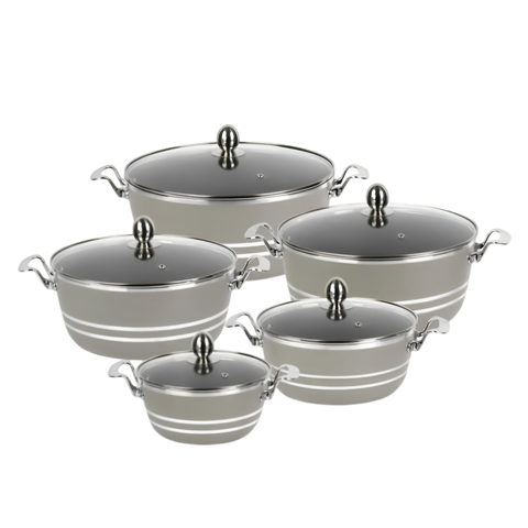 SQ Professional Seramiq Mianra Diecast Stockpot Set of 5 Moonstone