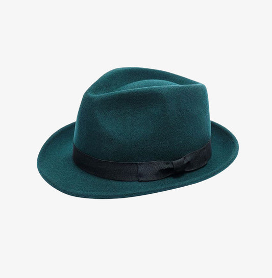 Wool Forest Green Trilby Hat