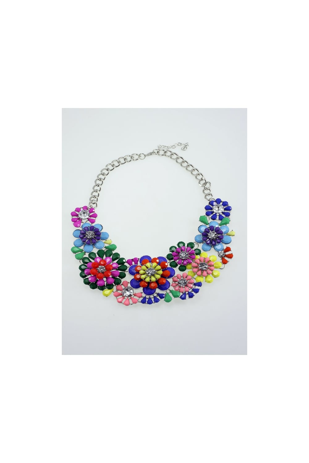 Floral Jewel Statement Necklace