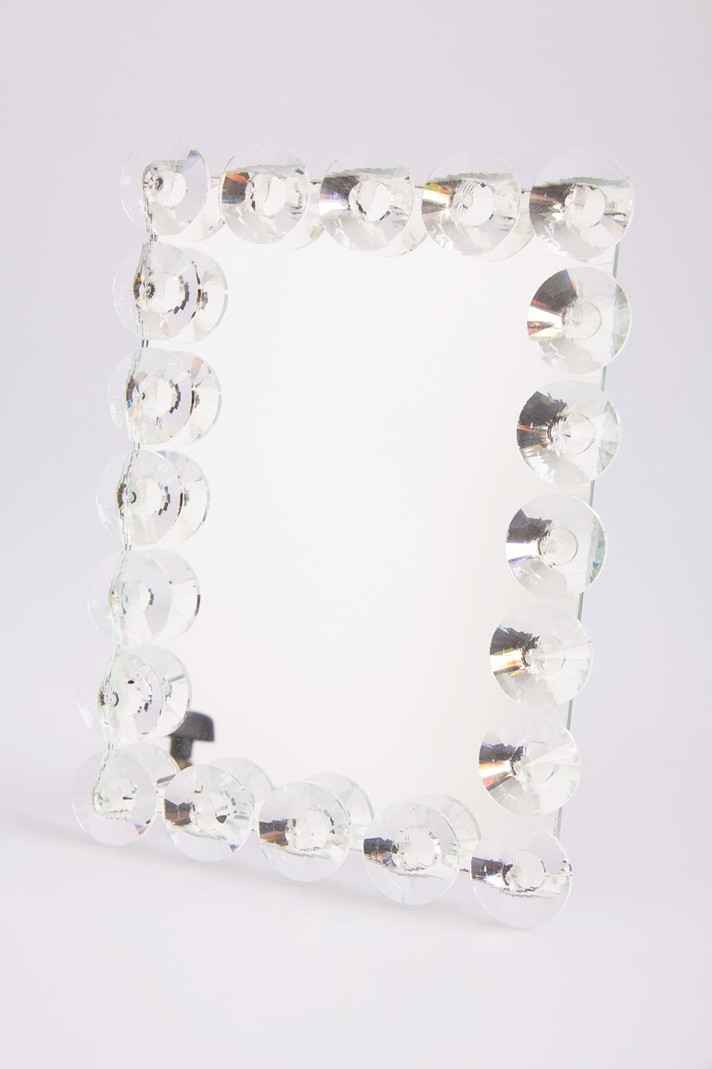 Table Mirror with Round Crystals