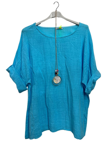 Plain Necklace Cotton Top