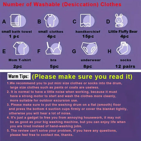 Washing Machine, Washing and Drying Integrated Washing Machine, Portable Mini Washing Machine, Foldable, Can Be Dried, Very Suitable for Underwear, Panties, Socks, Small Clothes, Suitable for Dormitories, Families, Travel