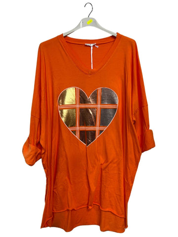 Heart Print Cotton Top