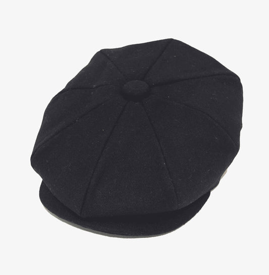 Children Black Newsboy Cap