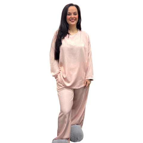 Cozy Knitted Set with Contrast Trim & Stretchy Pants