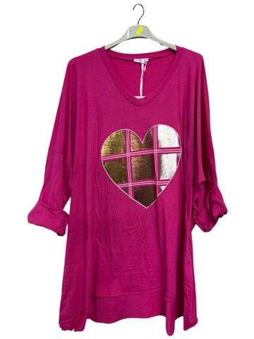 Heart Print Cotton Top