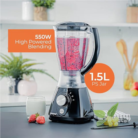 2-In-1 Portable Food Jug Blender and Grinder 1.5L Black