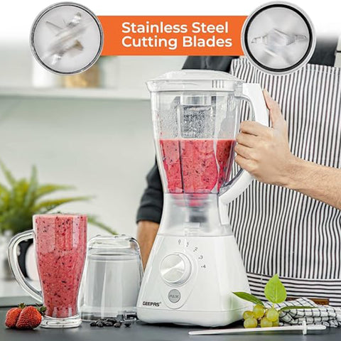 2-In-1 Portable Food Jug Blender and Grinder 1.5L Black