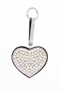 Heart Diamante Keyring