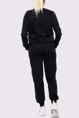 Camouflage Print Side Panel Loungewear