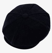 Black Newsboy Hat