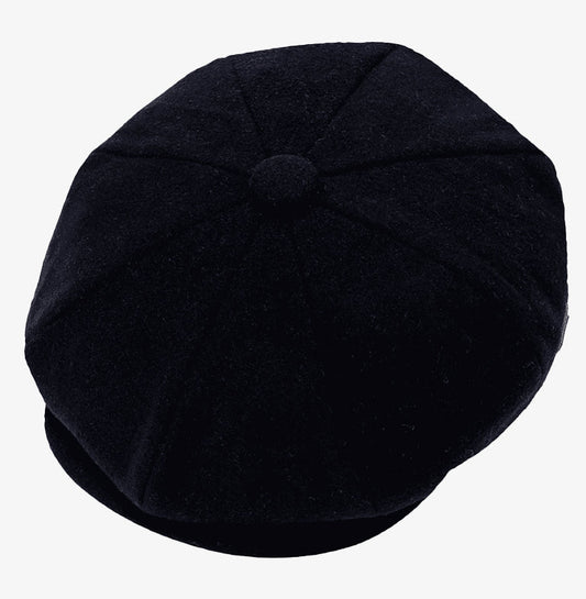 Black Newsboy Hat