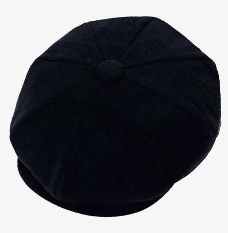 Black Newsboy Hat