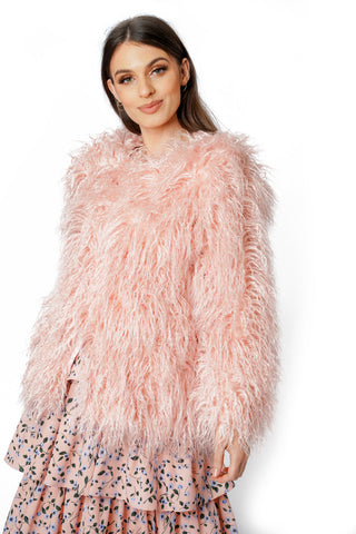 Mongolian Faux Fur Jacket Coat