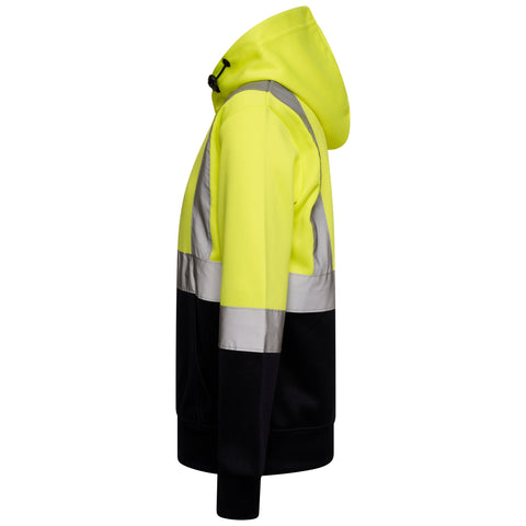 High Vis Kids Pullover Hoodie - Yellow/Navy