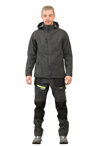Men's Waterproof Softshell cargo Workwear Trousers Removeable Pockets