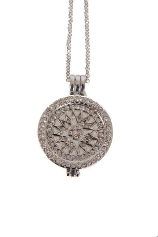 Diamante Star Charm Pendant Long Necklace