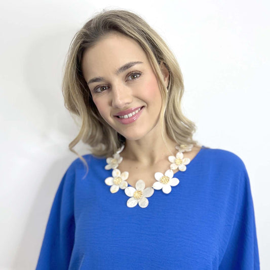 Daisy Flowers Short Necklace