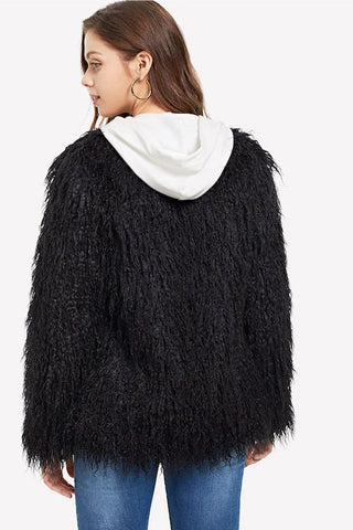 Mongolian Faux Fur Jacket Coat