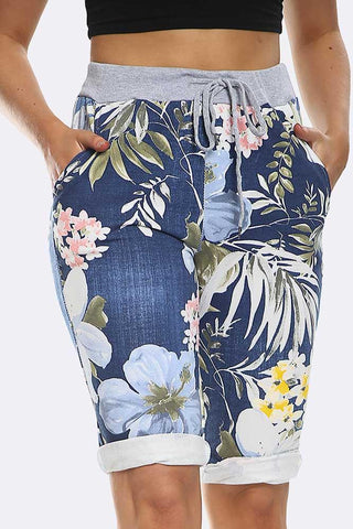 Italian Tropial Print 3/4 Trouser