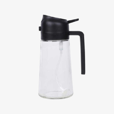 2 in 1 Olive Oil Dispenser Bottle New Design Oil Sprayer for Cooking 470 Ml Dual-Purpose Glass Oil Spray Bottle